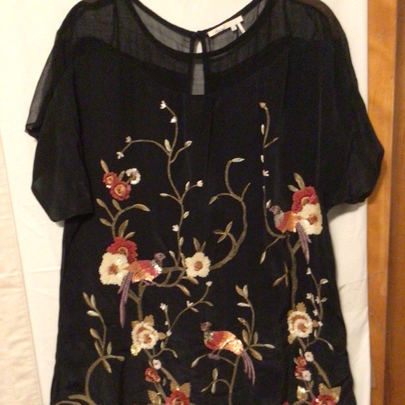 Floret SZ M Sequins and embroidery in front Sz M - Picture 2 of 7